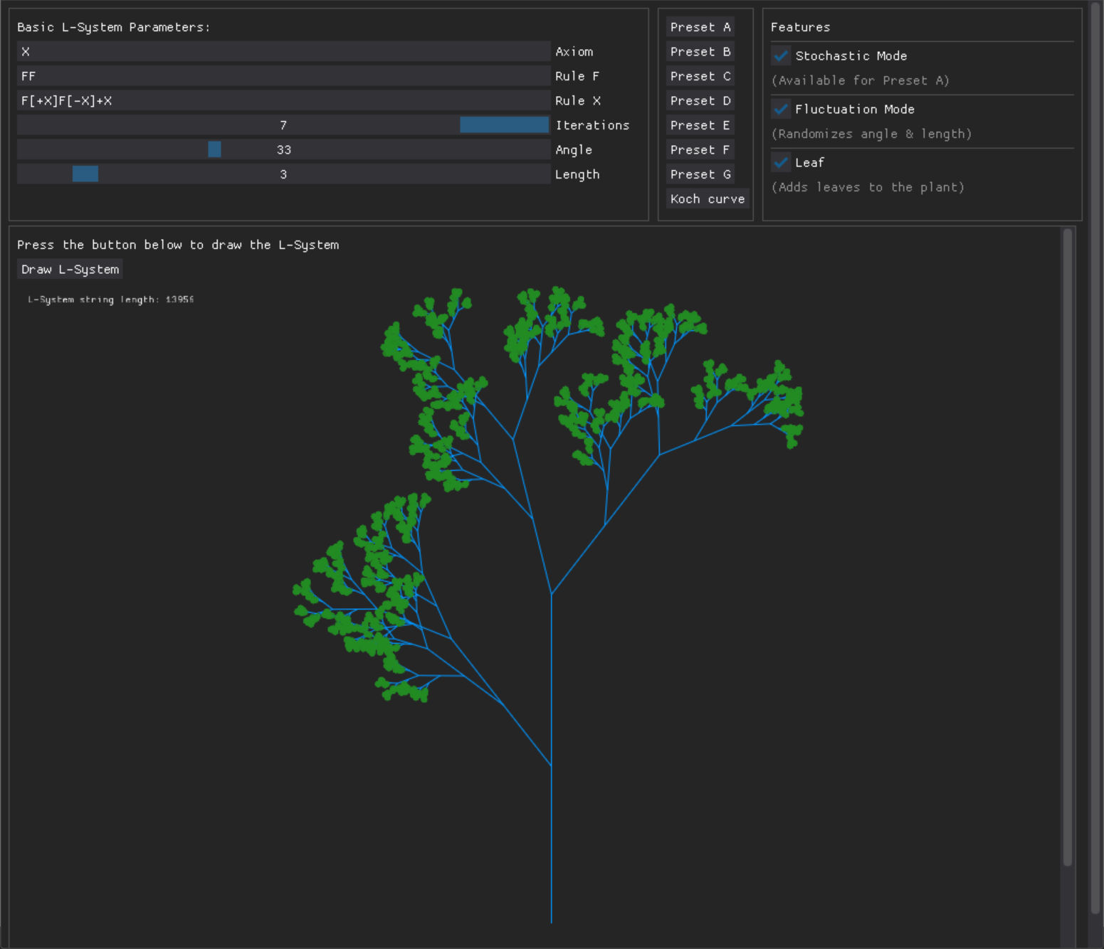 Leaf feature preview