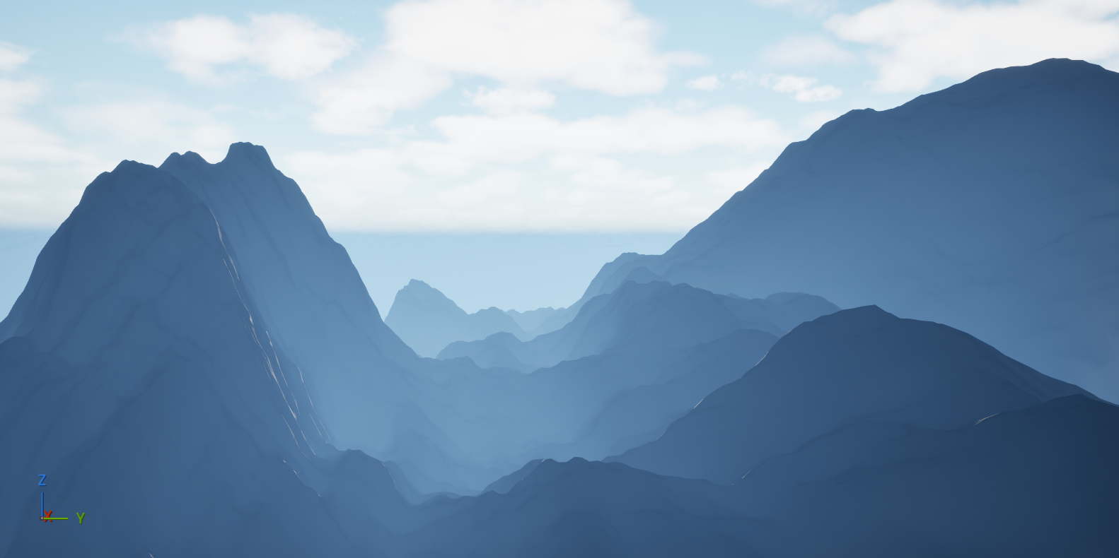 Procedural terrain generation preview